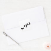 白黒シンプルクリスマス スクエアシール (封筒)