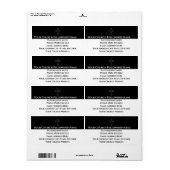 白黒シンプルクロスアウトライン教会ラベル ラベル (フルシート)