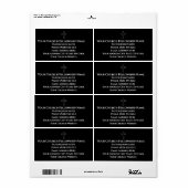 白黒シンプルクロスアウトライン教会ラベル ラベル (フルシート)