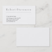 白黒シンプルグレイ名刺 名刺 (正面/裏面)