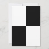 白黒シンプルシミニマルッモダンク結婚ズ 招待状 (裏面)