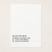 白黒シンプルスクリプトイヤリングネックレスディスプレイ (裏面)