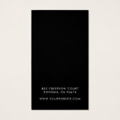 白黒シンプルスクリプトイヤリング表示カード (裏面)