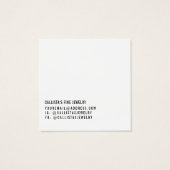 白黒シンプルスクリプトネックレスディスプレイカード (裏面)