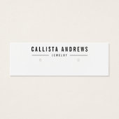 白黒シンプルセンターイヤリング表示カード (正面)