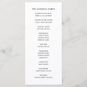 白黒シンプルタイポグラフィクラシック結婚ズ プログラム (裏面)