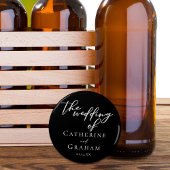 白黒シンプルタイポグラフィシック冬ウェディング 栓抜き