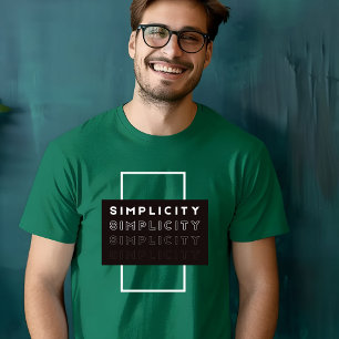 白黒シンプルタイポグラフィシンプルTシャツ Tシャツ