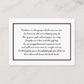 白黒シンプルディスプレイシャワーインサート+ラベル エンクロージャーカード (正面)