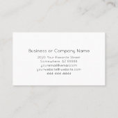 白黒シンプルデザートサボテン 名刺 (裏面)