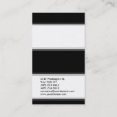 白黒シンプルトレンディーコンサルタストライプのント 名刺 (裏面)