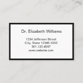 白黒シンプルドクターズオフィスアポイントメントカード 予約カード (裏面)