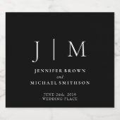 白黒シンプルドリンク結婚ズ ビールラベル (シングルラベル)