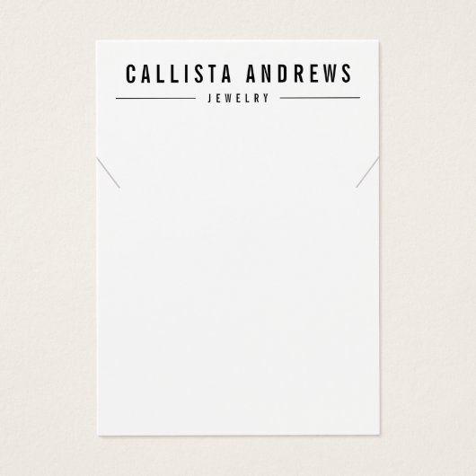 白黒シンプルネックレスディスプレイカード (正面)