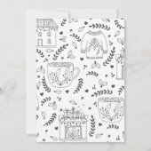 白黒シンプルハウスクリスマスパーティー 招待状 (裏面)