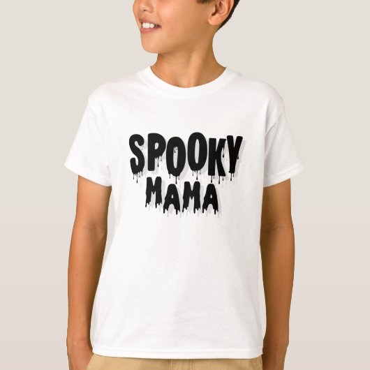 白黒シンプルハロウィーン Tシャツ (正面)