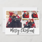 白黒シンプルバッファロープレイド4フォトコラージュ シーズンカード (正面)