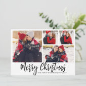 白黒シンプルバッファロープレイド4フォトコラージュ シーズンカード (スタンド正面)