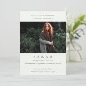 白黒シンプルフォトキンセアニラ招待状 サンキューカード (スタンド正面)