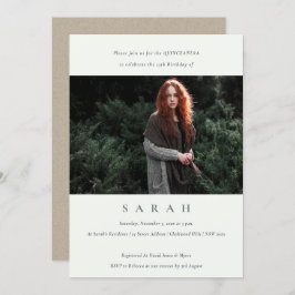 白黒シンプルフォトキンセアニラ招待状 サンキューカード