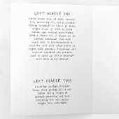 白黒シンプルフォトグラファーのパンフレット 三つ折りカード (内部最初)