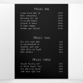 白黒シンプルフォトグラファーのパンフレット 三つ折りカード (内部中)