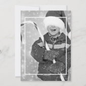 白黒シンプルフォトパーソナライズされたクリスマス シーズンカード (裏面)