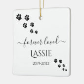 白黒シンプルフォーエバーパーラディペットメモリアル セラミックオーナメント (左)