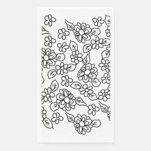 白黒シンプルフローラスケッチ (正面)