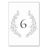 白黒シンプルフローラ枠番号表カード テーブルナンバー (裏面)