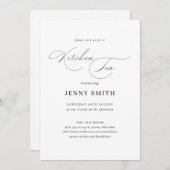 白黒シンプルブライダルシャワー招待 招待状 (正面/裏面)