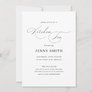 白黒シンプルブライダルシャワー招待 招待状