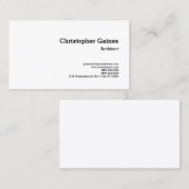 白黒シンプルプレインアーキテククラシカルト 名刺 (正面/裏面)