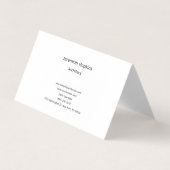 白黒シンプルプレインアーキテクトプレミアムパール 名刺 (正面)