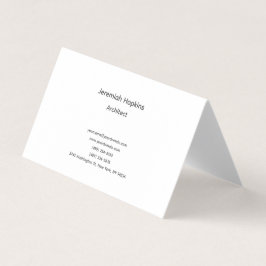 白黒シンプルプレインアーキテクトプレミアムパール 名刺