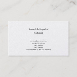 白黒シンプルプレインアーキテクトプレミアムパール 名刺