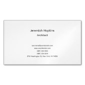 白黒シンプルプレインアーキテクト マグネット名刺 (正面)