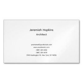 白黒シンプルプレインアーキテクト マグネット名刺