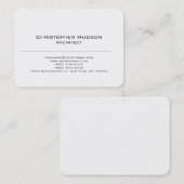 白黒シンプルプレインアーキテクト 名刺 (正面/裏面)