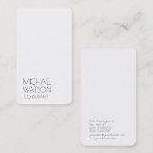 白黒シンプルプレーントレンディーコンサルタント 名刺 (正面/裏面)