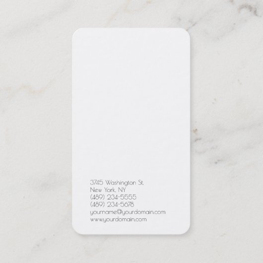 白黒シンプルプレーントレンディーコンサルタント 名刺 (裏面)