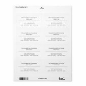 白黒シンプルプレーン ラベル (フルシート)