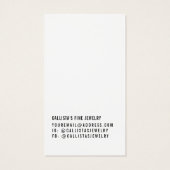 白黒シンプルヘアクリップ表示カード (裏面)