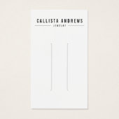 白黒シンプルヘアクリップ表示カード (正面)