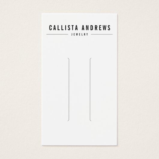 白黒シンプルヘアクリップ表示カード (正面)