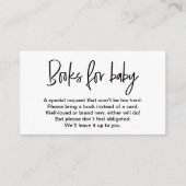 白黒シンプルベビー簿 エンクロージャーカード (正面)