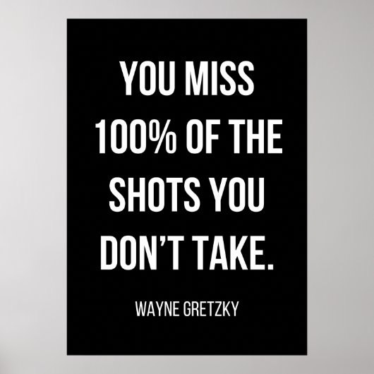 白黒シンプルポスターやる気を起こさせる ポスター (正面)