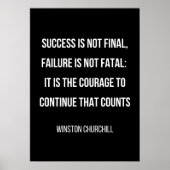 白黒シンプルポスターやる気を起こさせる ポスター (正面)