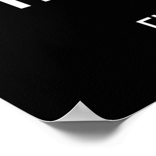 白黒シンプルポスターやる気を起こさせる ポスター (角)