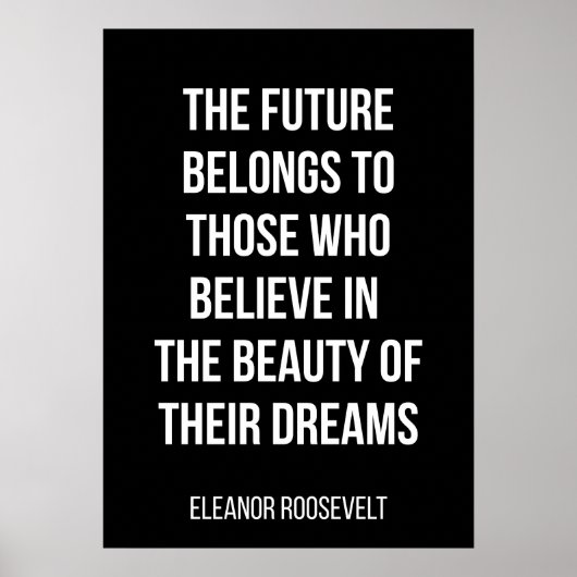 白黒シンプルポスターやる気を起こさせる ポスター (正面)